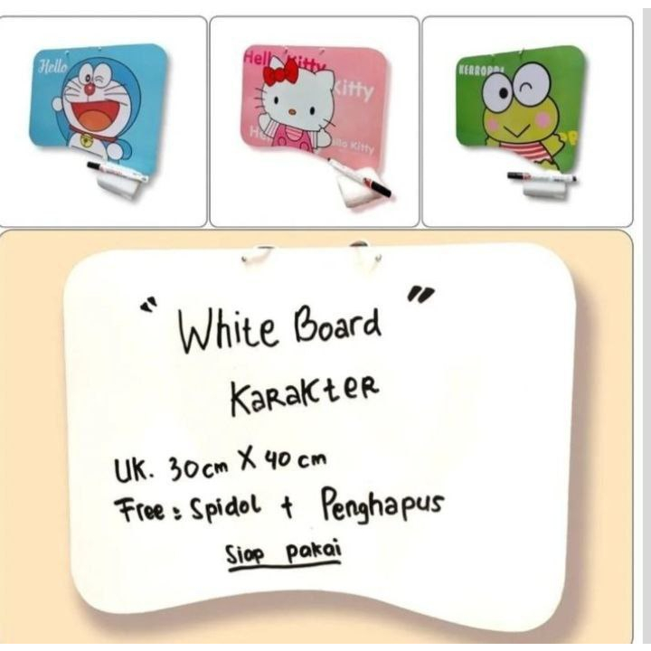 

Papan tulis karakter + Penghapus,spidol