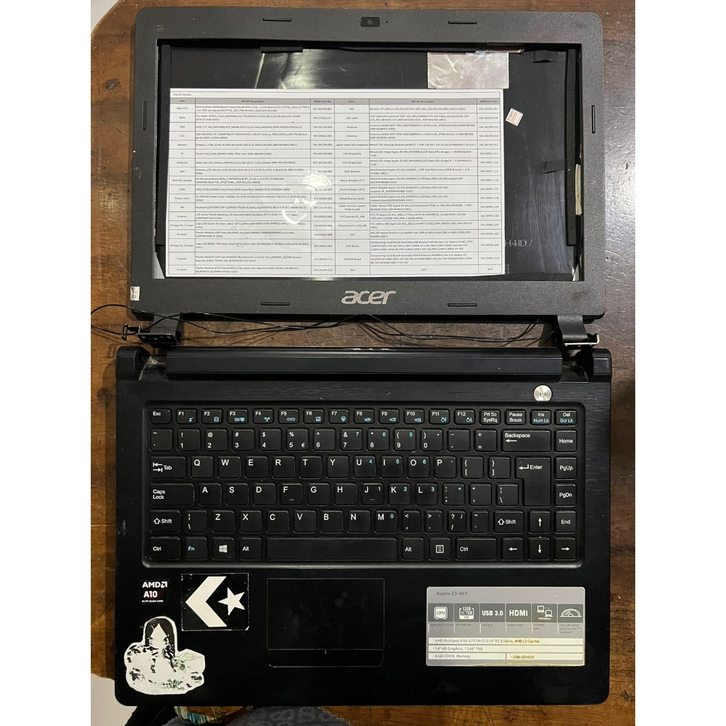 Casing Acer Z3 - 451 Full Set