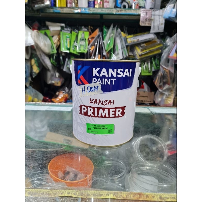 KANSAI ZINC CHROMATE PRIMER CAT DASAR KAYU DAN BESI Z100 5kg hitam doff black matt dan abu abu light