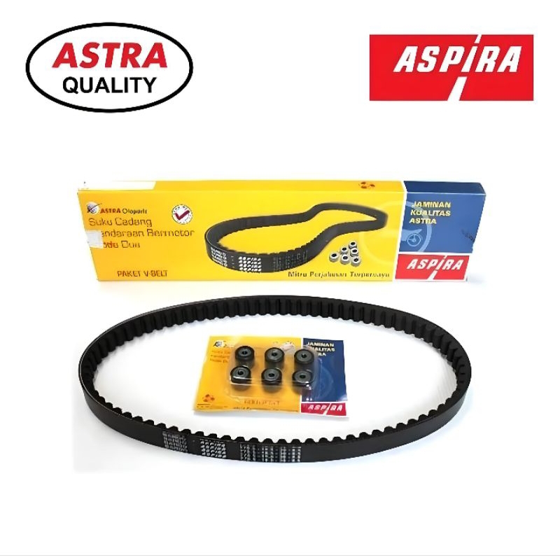 VANBELT V-BELT SET ASPIRA K44 BEAT ESP, BEAT POP ESP, VARIO ESP 110, SCOOPY ESP 2019 ORIGINAL ASTRA