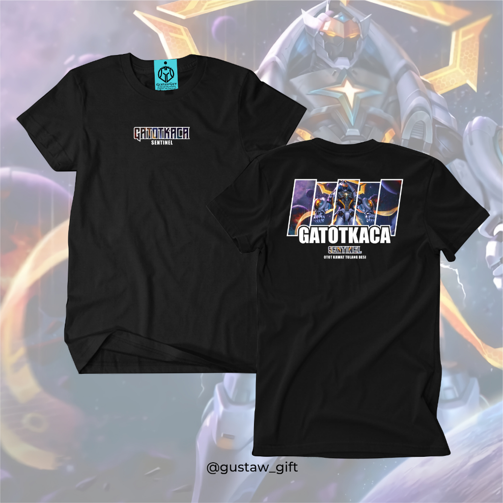 GG T-Shirt GATOTKACA Epic skin Sentinel Mobile Legends Kaos Custom Katun Slim-fitting