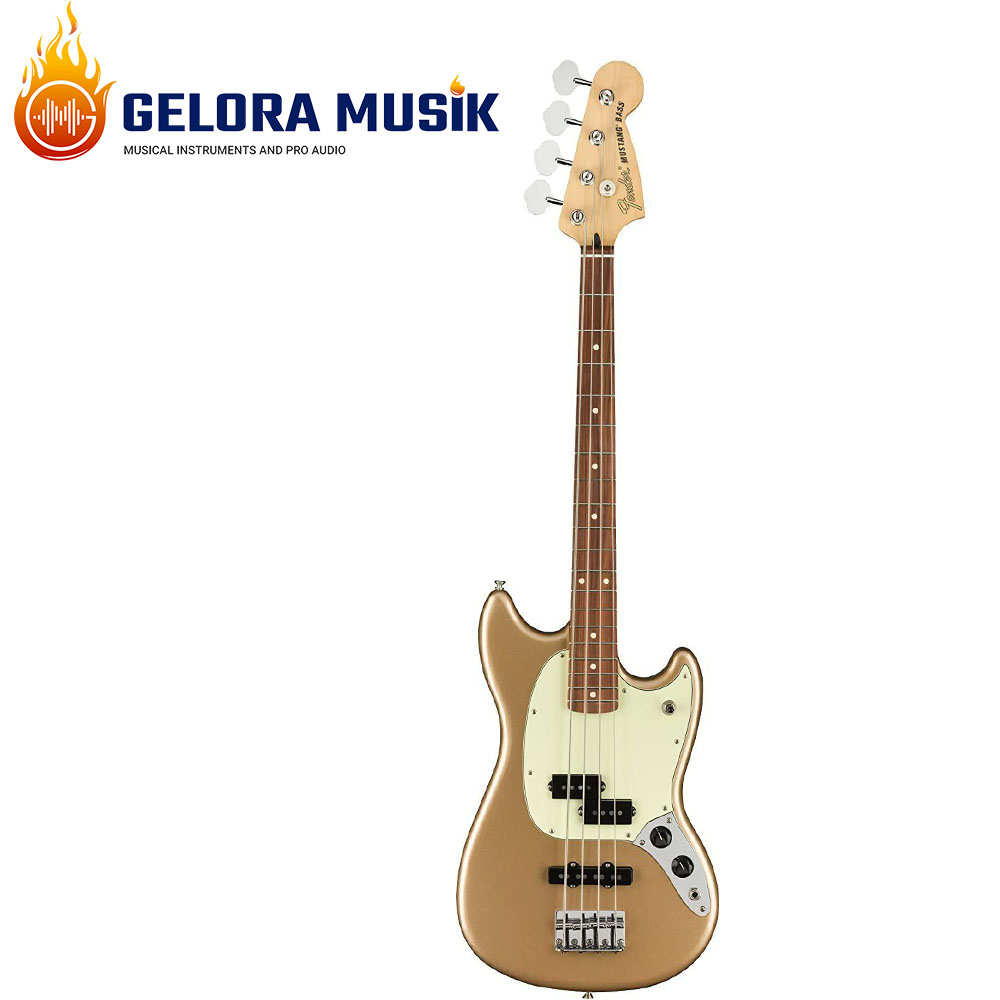 Gitar Bass Fender Player Mustang PJ, Pau Ferro FB, Firemist Gold