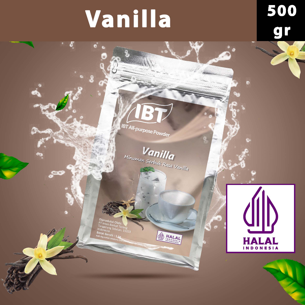 

Bahan Minuman Bubuk Rasa Vanilla IBT Drink Powder 500gr