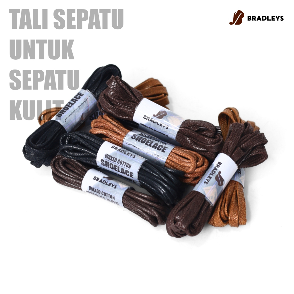BRADLEYS SHOELACE WAXED 70-150cm TALI LILIN UNTUK SEPATU KULIT