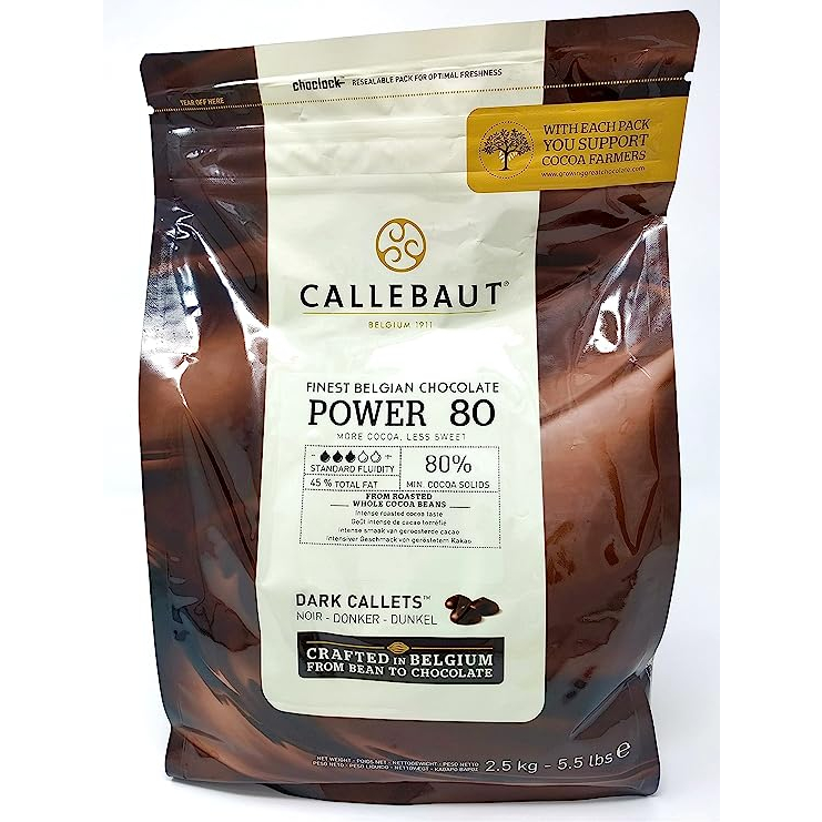 

Callebaut Dark Couverture POWER 80% 250gr Cokelat Chocolate Coin Pahit
