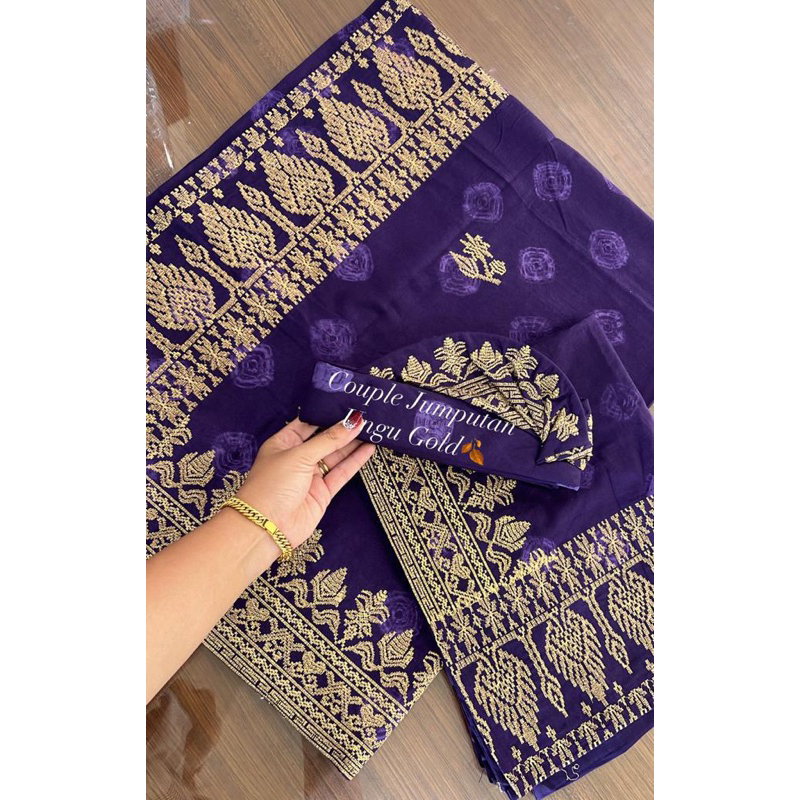 SET COUPLE KAMEN SAPUT UDENG JUMPUTAN TUMPAL BORDIR SONGKET