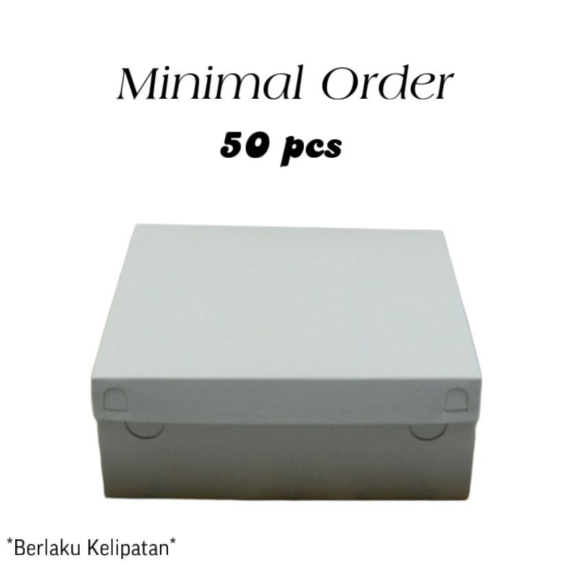 Box Nasi / Dus Kotak Nasi Tebal Putih Ukuran 20 x 20 350 Gram