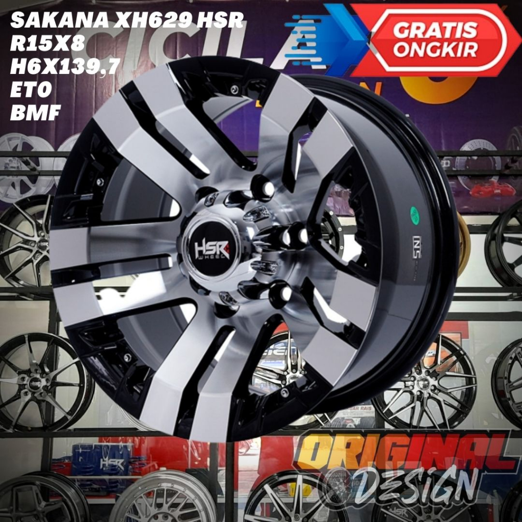 Velg Mobil Ring 15 HSR SAKANA R15 Untuk Fortuner , Pajero , Panther