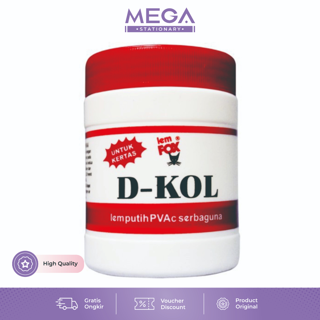 

LEM FOX D-KOL PUTIH PVAC 450 gr GRAM