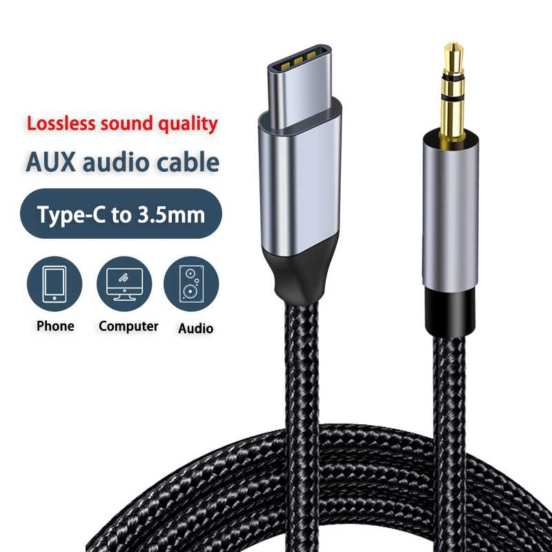 Kabel Audio Speaker Kabel Jack Audio Speaker USB Type C to AUX 3.5mm Stable Signal