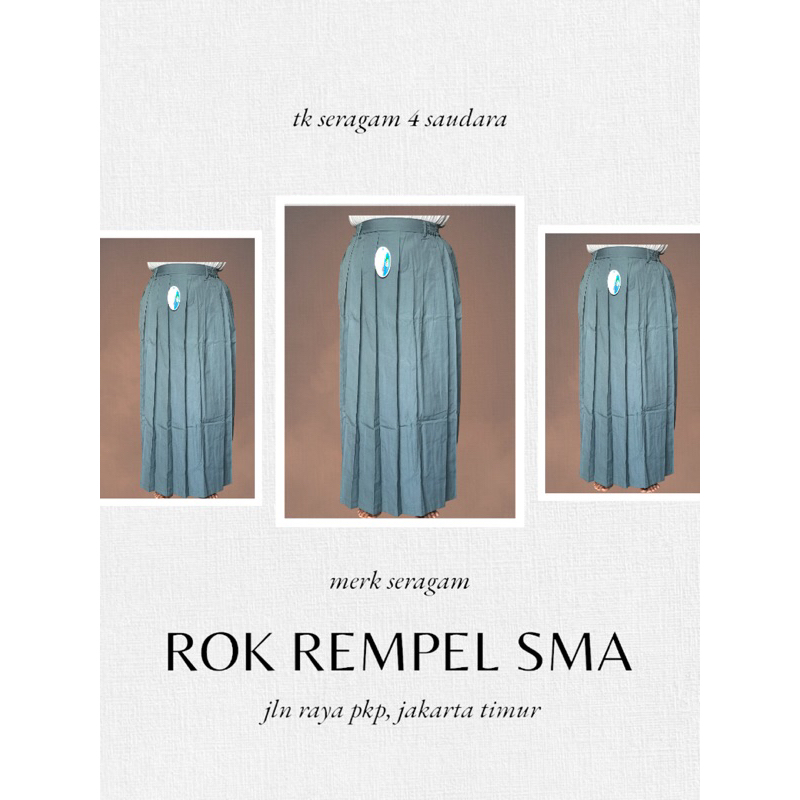Rok SMA Rempel (original merk seragam)