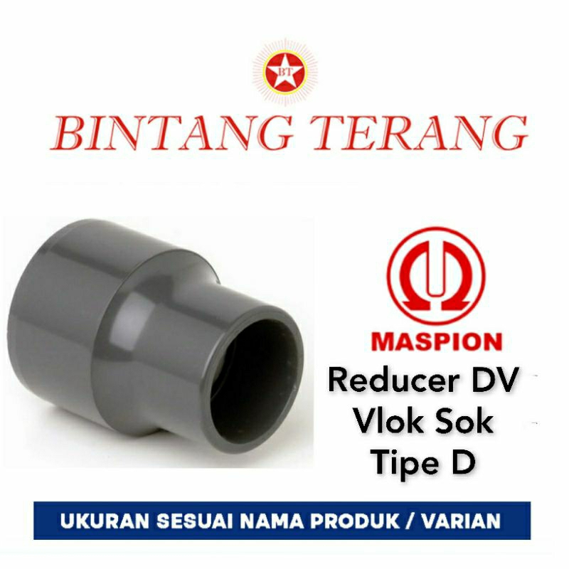 Vlok Sok 4 x 3 D Maspion / Reducer Sock PVC 4 x 3 D / Verlop sok
