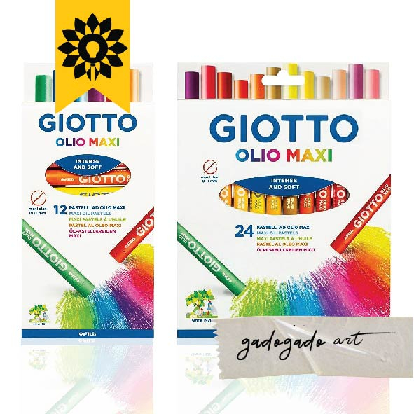 

Oil pastels Giotto Olio Maxi set 12 dan 24