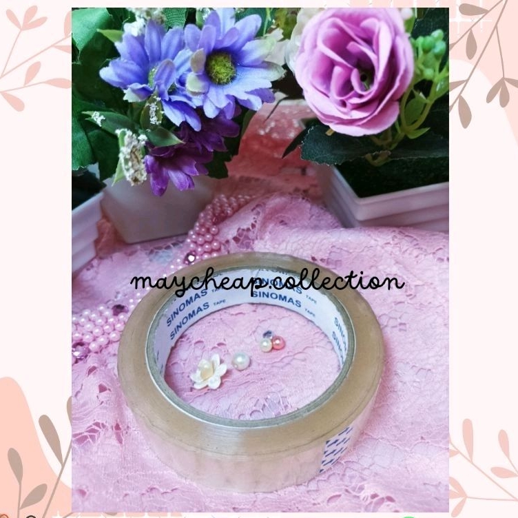 Murah  SINOMAS Tape sedang bening / solasi 2.5cm