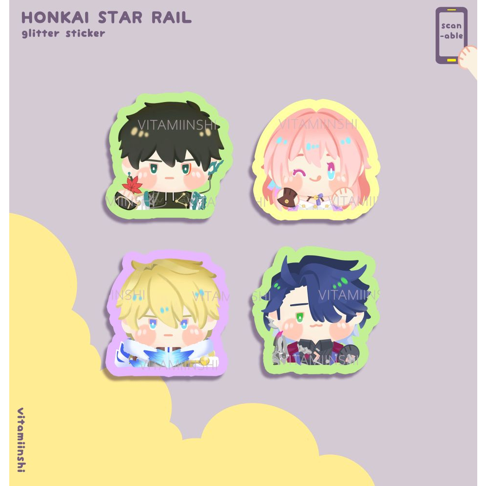 

VITAMIINSHI Scannable Honkai Star Rail Sticker Pack / Stiker Die Cut