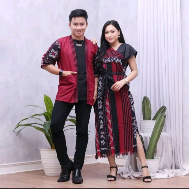 baju couple tenun - set couple tenun - kimono tenun - dress tenun - kimono anak