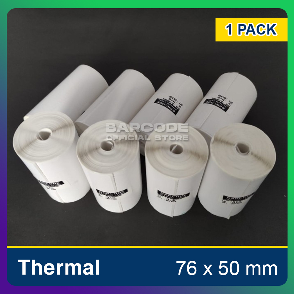 

1 SLOP Label Stiker Direct Thermal Printer Bluetooth 80mm 76x50mm