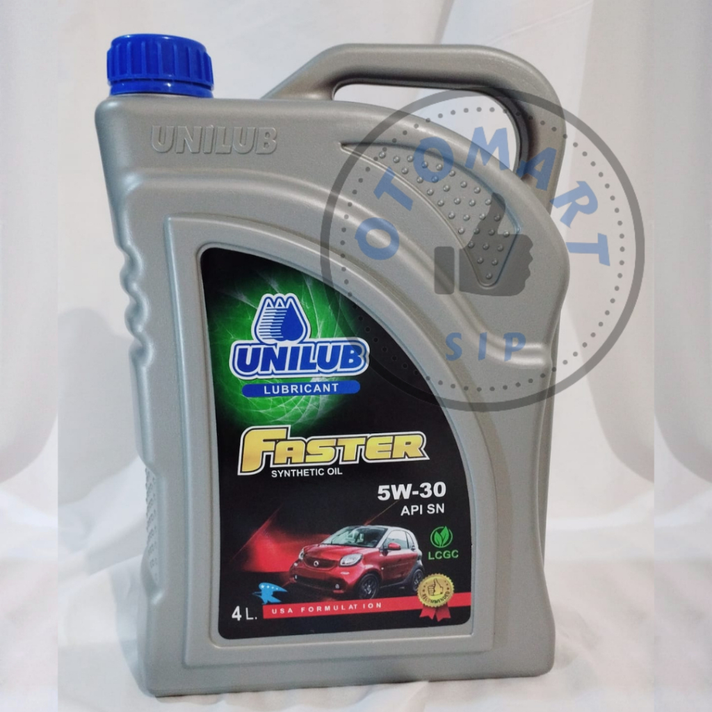 Oli Mobil FULL SYNTHETIC LCGC UNILUB FASTER SAE 5W30 SN 4L