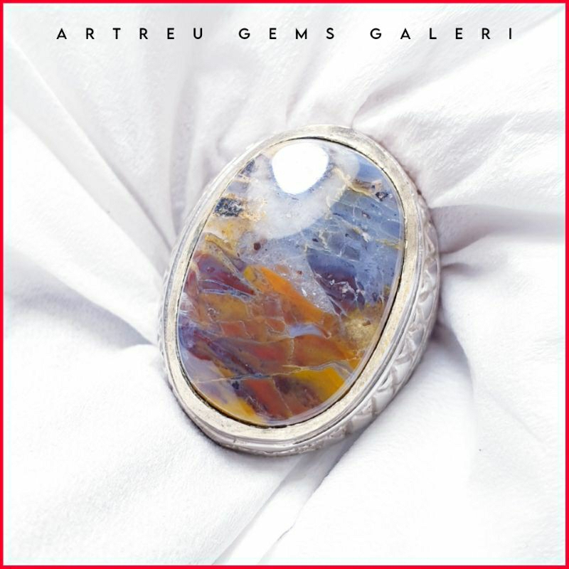 Batu Pancawarna Garut Darson | COD Bisa | Cincin Batu Akik Ring 5 - 10