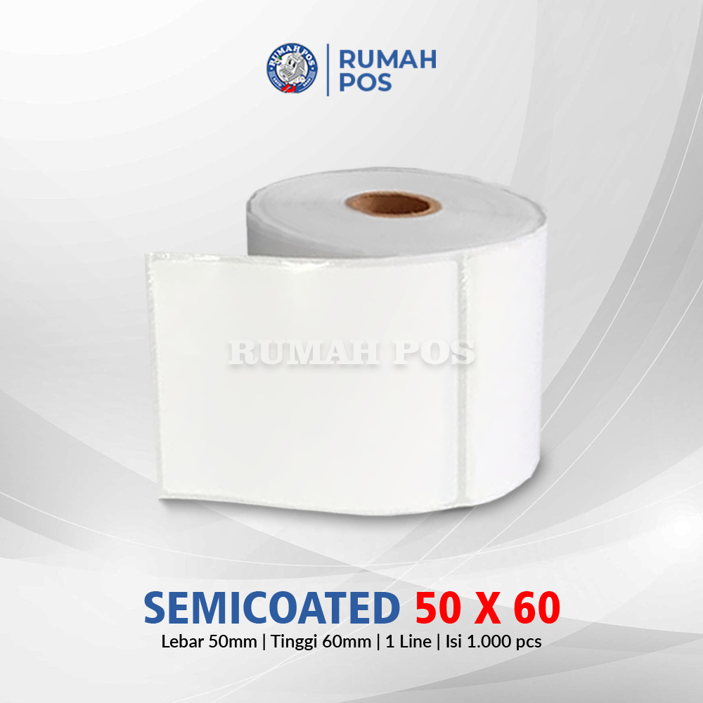 

Label Semicoated CODESHOP 50x60 mm Kertas Stiker Printer Barcode 50 X 60 Isi 1000 pcs