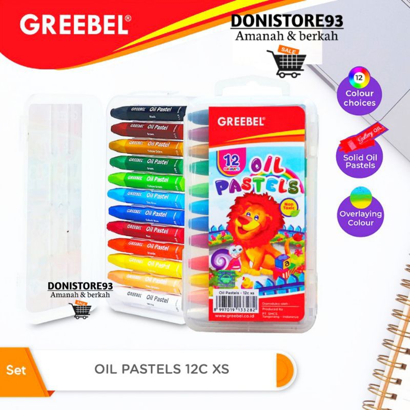 

Krayon Greebel (oil pastels ) 12 warna
