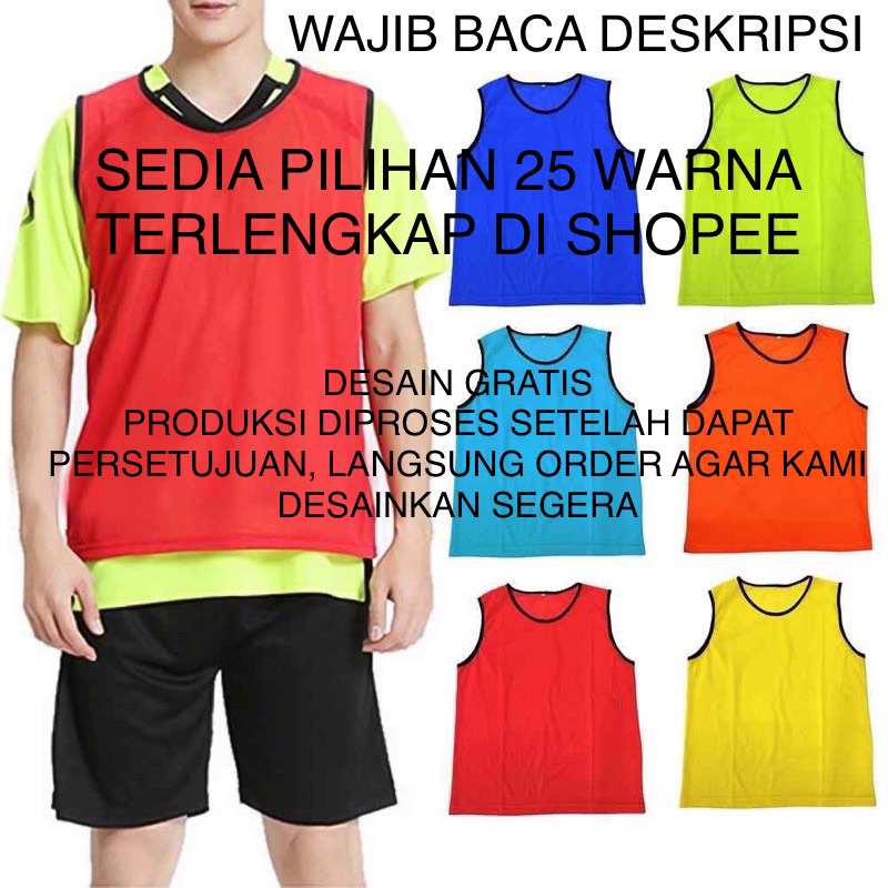 CUSTOM ROMPI LATIHAN FUTSAL SEPAKBOLA BOLA KASTEM
