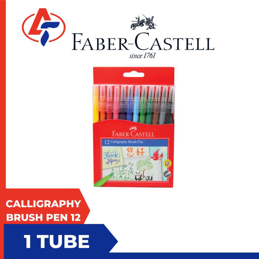 

calligraphy brush pen faber castel 12 warna