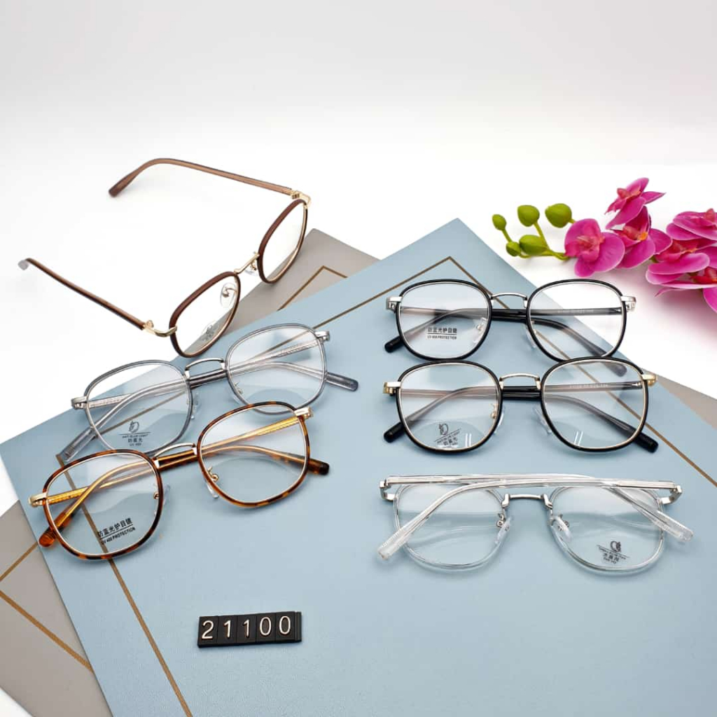 KACAMATA BENING FASHION WANITA/PRIA 21100/FRAME KACAMATA/KACAMATA BENING/KACAMATA BULAT/