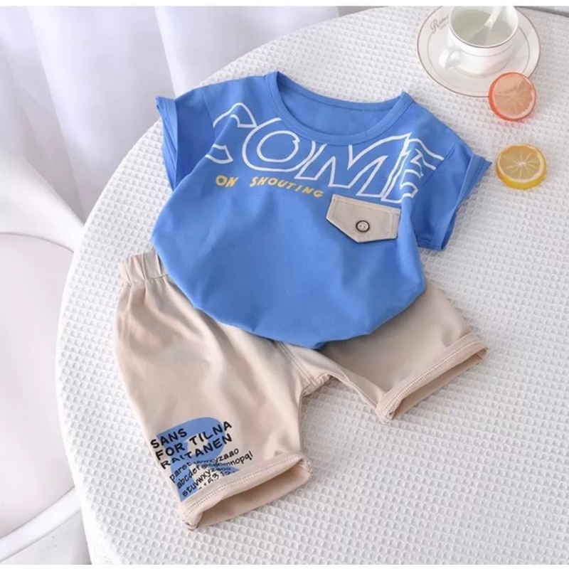 setelan anak baju dan celana laki laki dan perempuann 1-5 tahun Kuffa Kids Indonesia