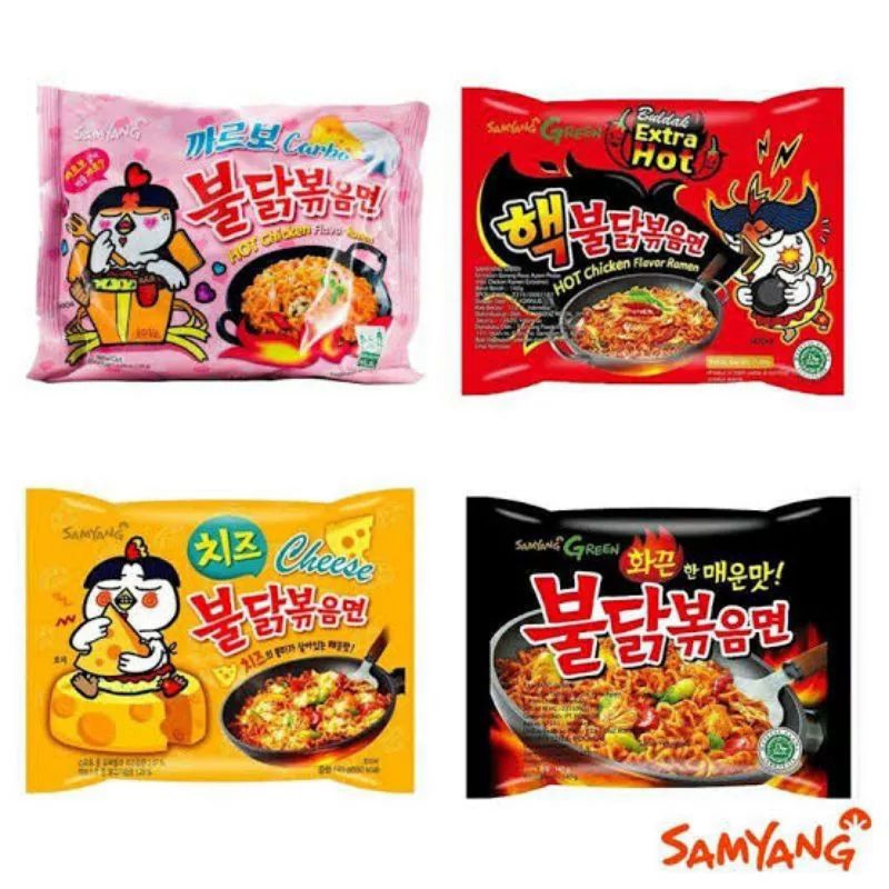 

Forcysn Samyang Hot Chicken Flavor Mie Pedas Korea Halal 130Gr / 140Gr