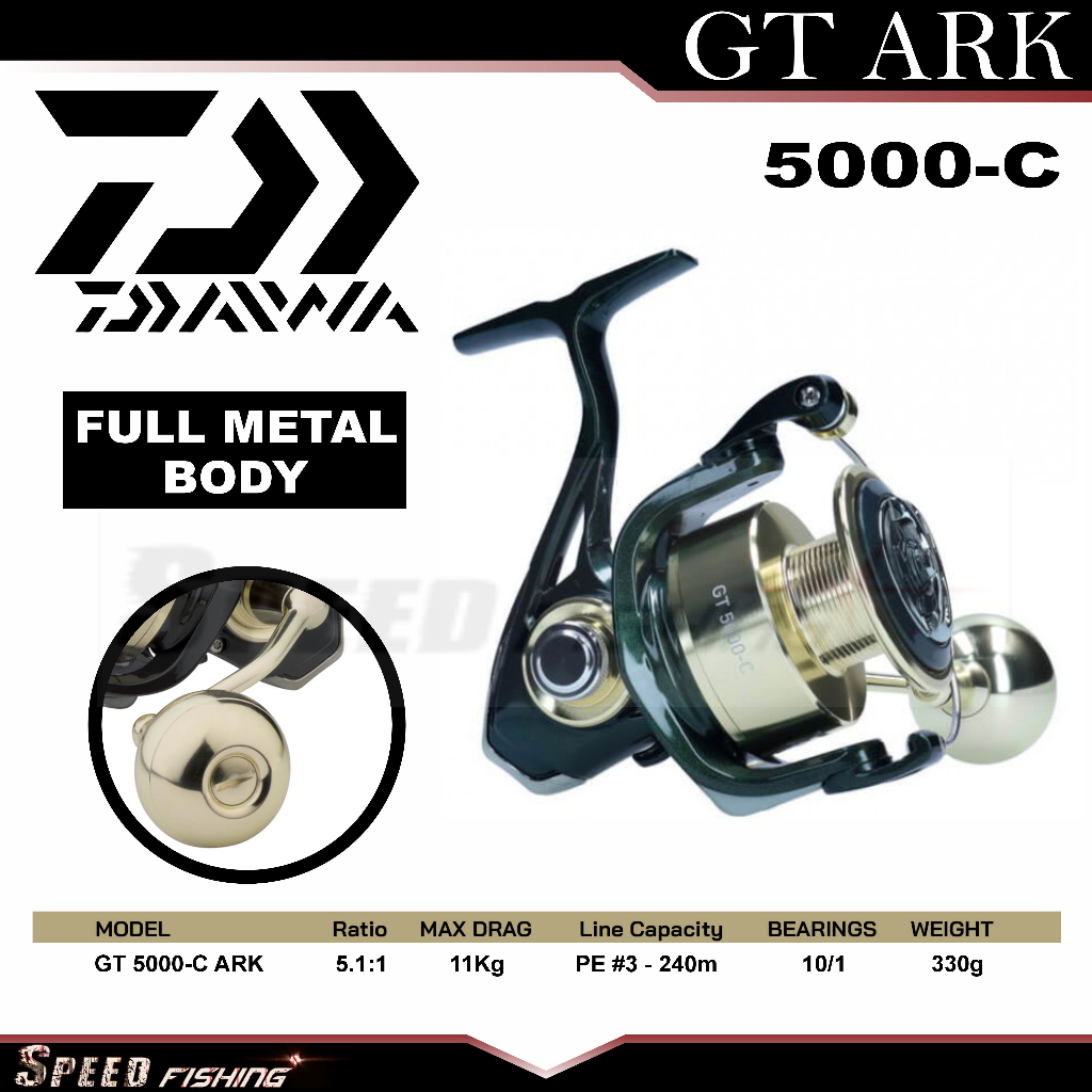 Reel Pancing Daiwa GT 2500 4000 5000 Full Metal Reel Spinning Power Handle