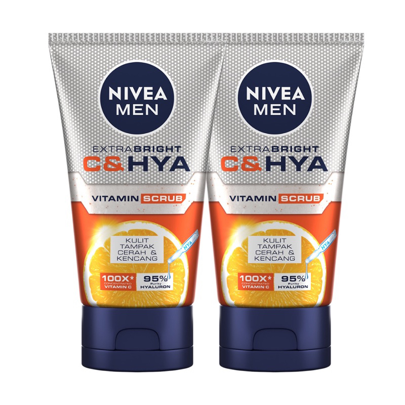 NIVEA MEN Extra Bright C&HYA Vitamin Face Scrub 100ml Twinpack