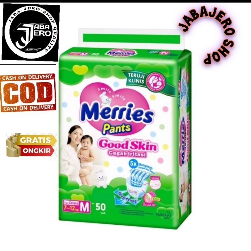 Merries popok celana L44 XL38 ukuran Jumbo merries XL38