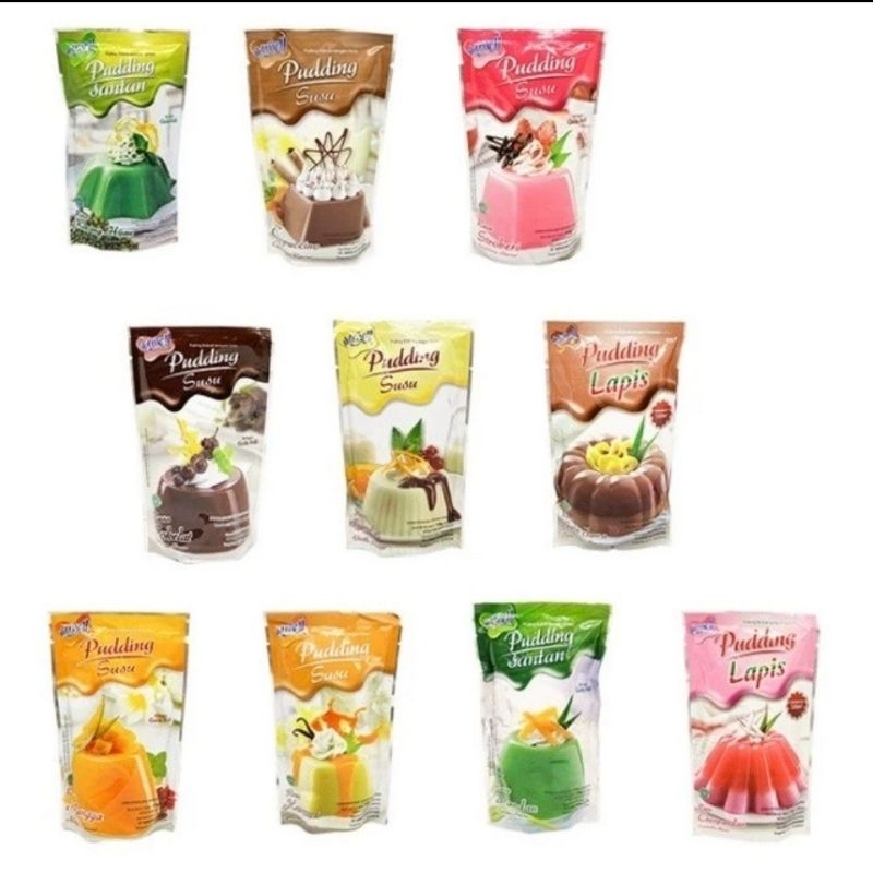 

Nutrijell Pudding Santan Rasa choklat - mangga - stroberry