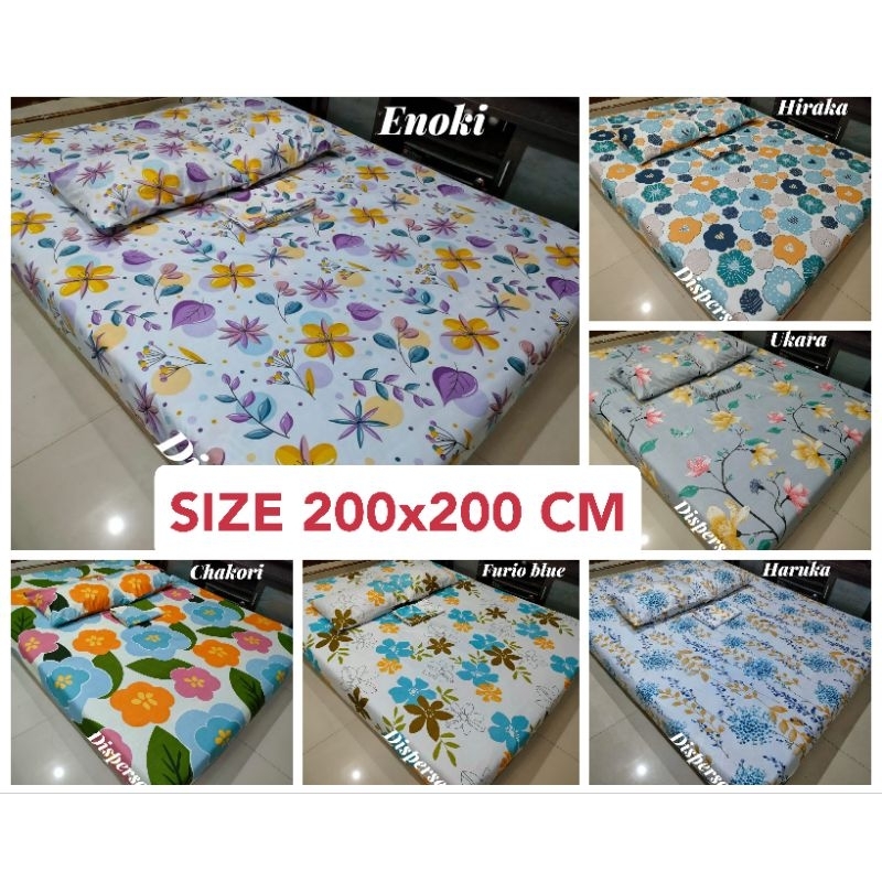 SPREI UKURAN 200X200 BUNGA KARAKTER ABSTRAK SPREI SIZE SUPER JUMBO SEPREI MURAH SPREI SUPER KING SEP
