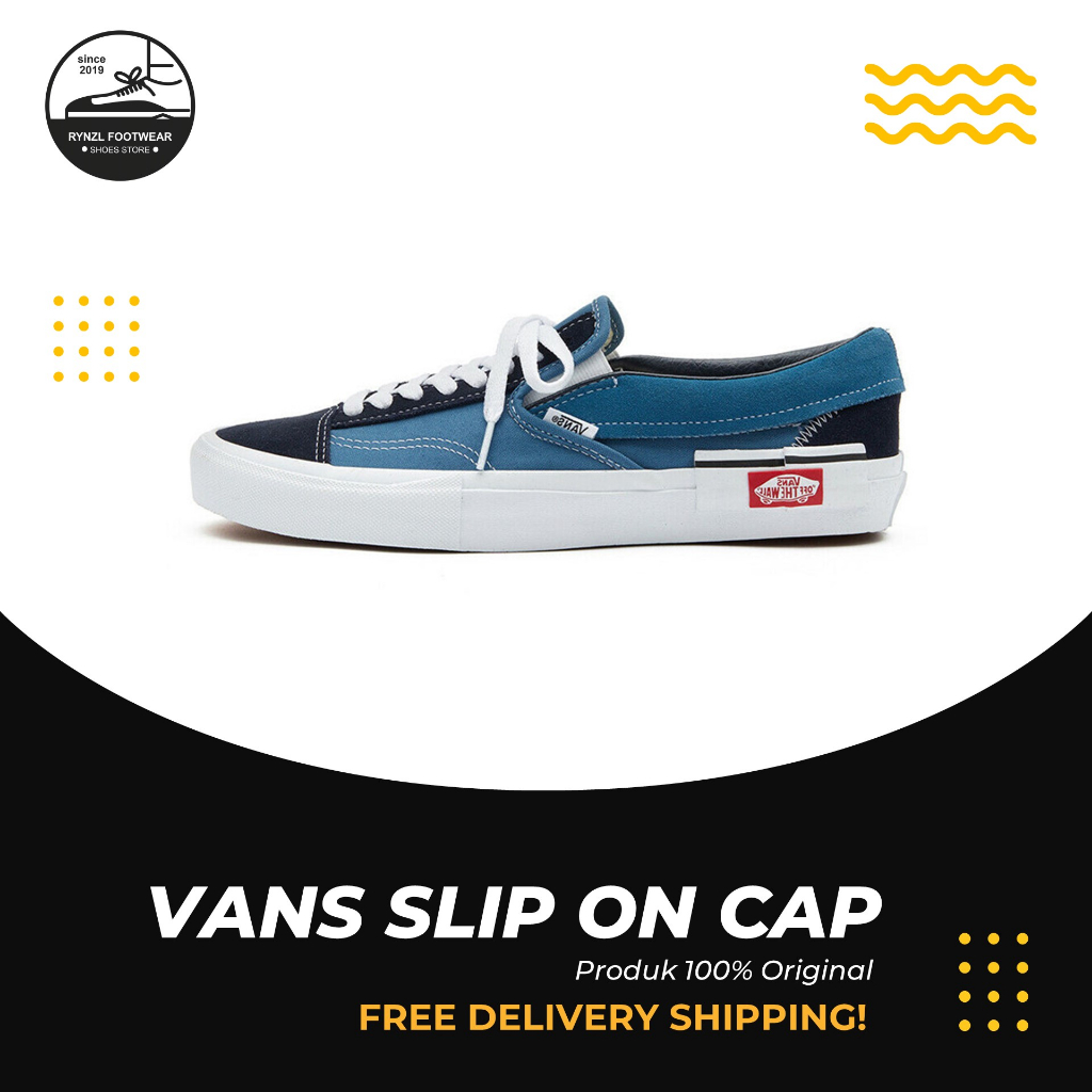 VANS SLIP ON CUT AND PASTE NAVY PARISIAN NIGHT