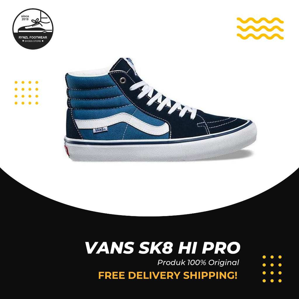 VANS SK8 HI PRO NAVY ORIGINAL