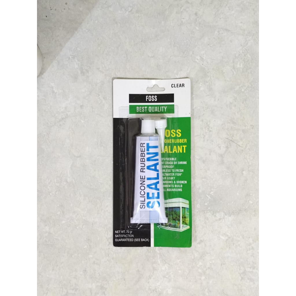 

Lem Sealant Silicone Rubber Bening Clear Foss 70Gr 70G