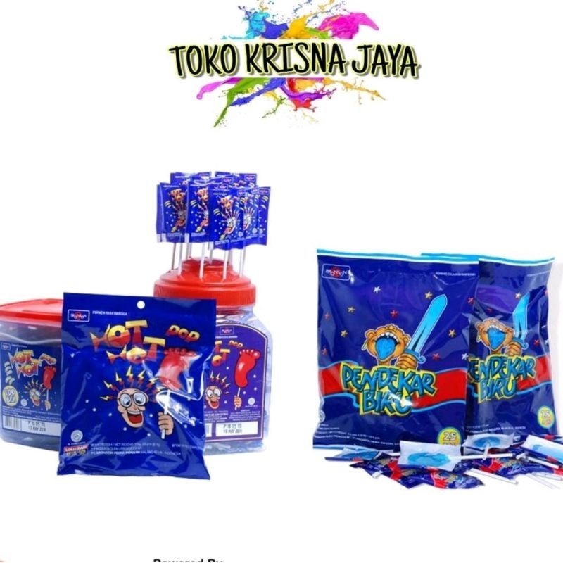 

PERMEN KAKI HOT POP | PERMEN PENDEKAR BIRU 1 PACK ISI 25 PCS