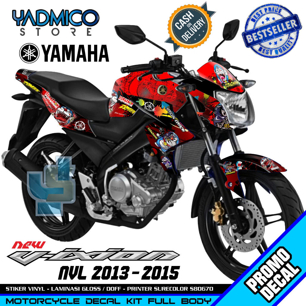 Decal Vixion NVL Full Body - Stiker Motor Vixion New Lightning Full Body - Dekal Vixion New NVL 2013