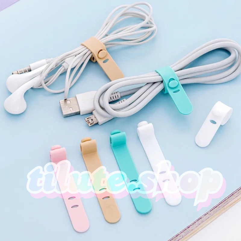 Pengikat Kabel Penggulung Kabel Binder Klip Penjepit Kabel Charger Hp Universal