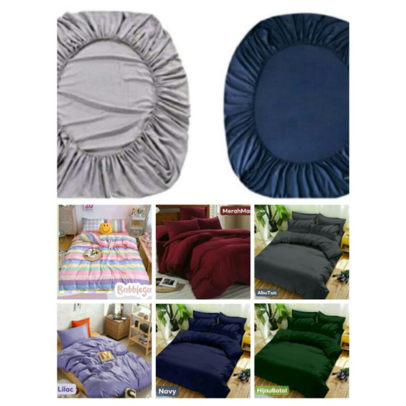 Super King Sprei Full Karet/Karet kekiling  (Sprei Anti Geser)