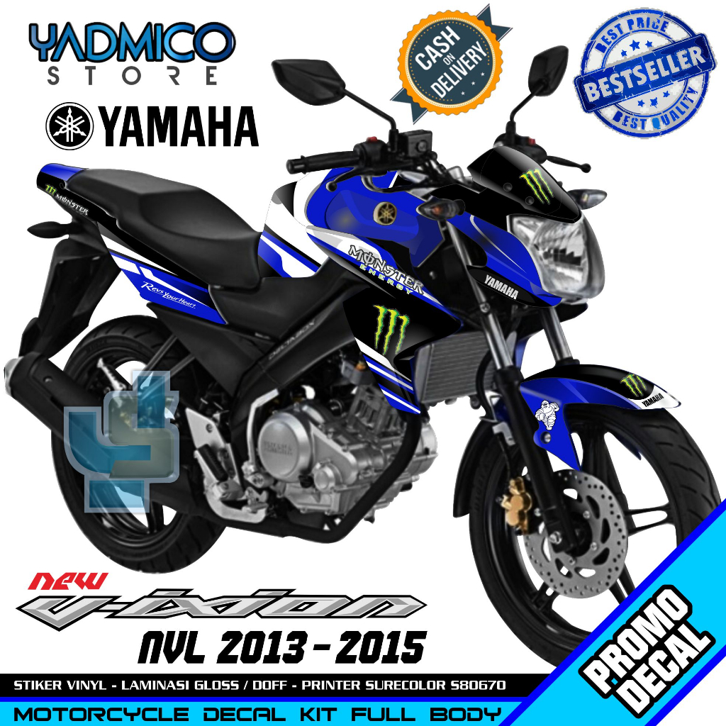Decal Vixion NVL Full Body - Stiker Motor Vixion New Lightning Full Body - Dekal Vixion New NVL 2013