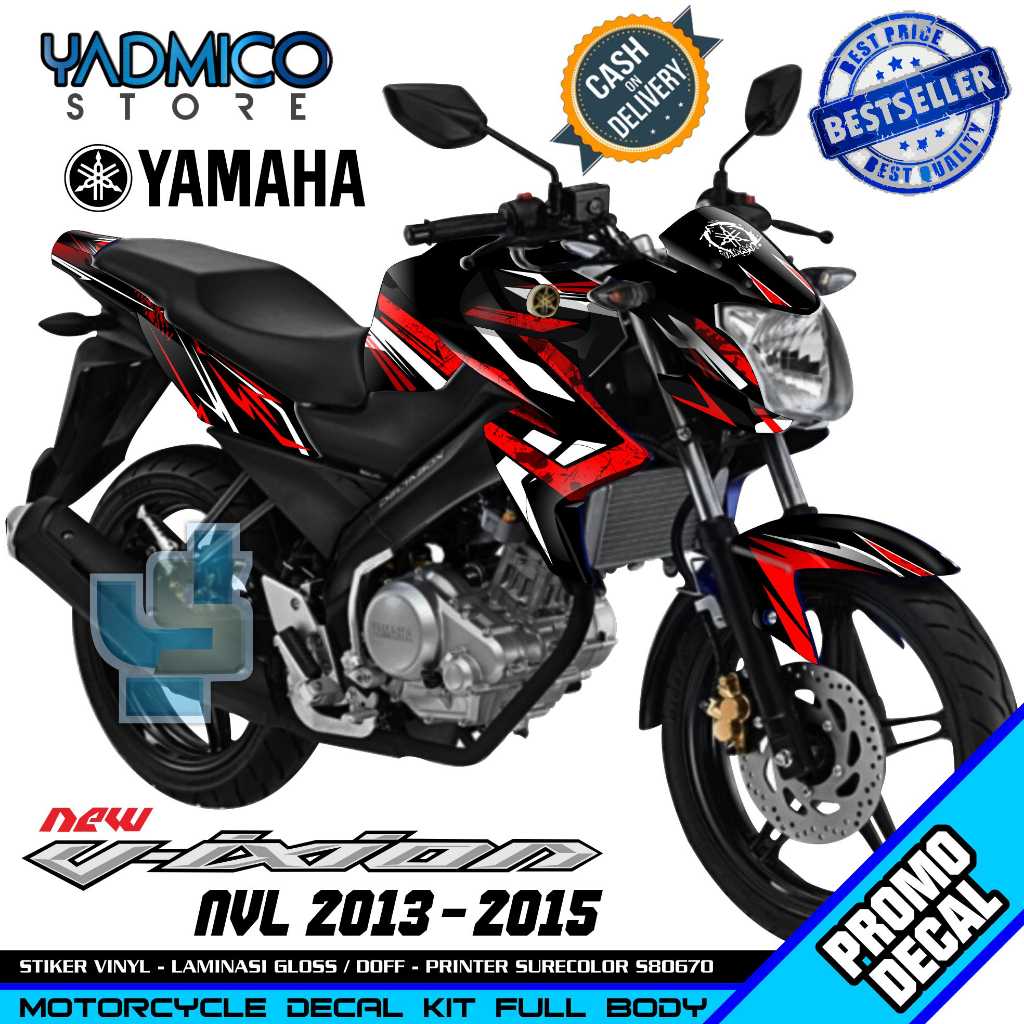 Decal Vixion NVL Full Body - Stiker Motor Vixion New Lightning Full Body - Dekal Vixion New NVL 2013