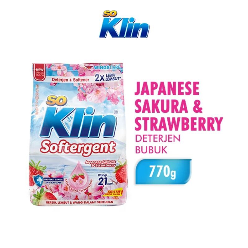 So Klin Detergent Bubuk Sakura 770gram