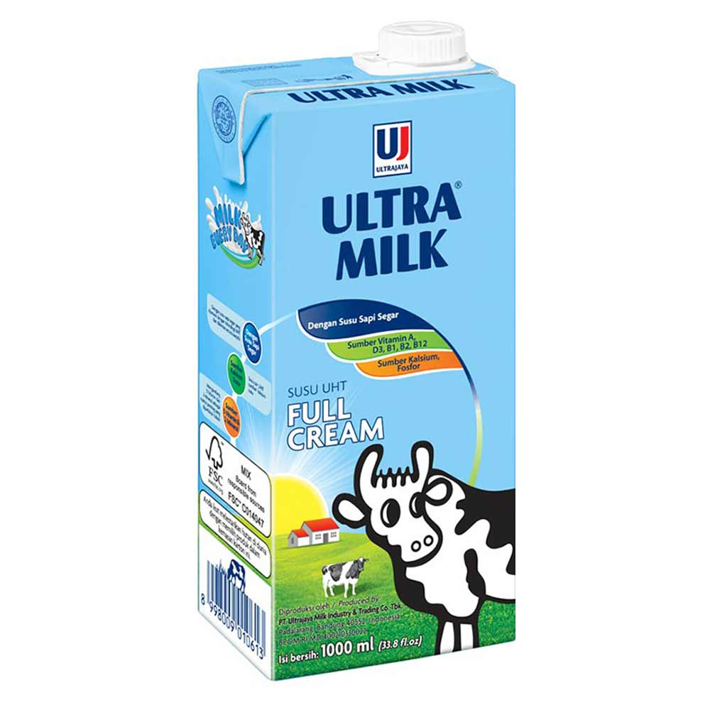 

susu UHT ultra milk full cream 1000ml / 1L