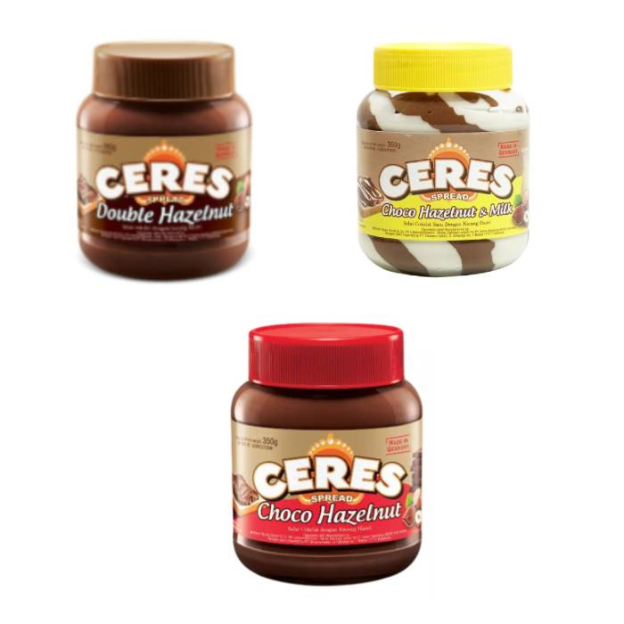 

CERES Spread Selai Choco Double Hazelnut Milk Duo Coklat Susu 350g