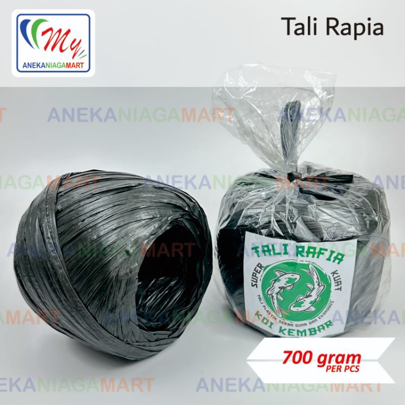 

Tali Rafia Hitam Plastik 700 Gram Roll Gulungan Besar Plastik Tebal Kuat