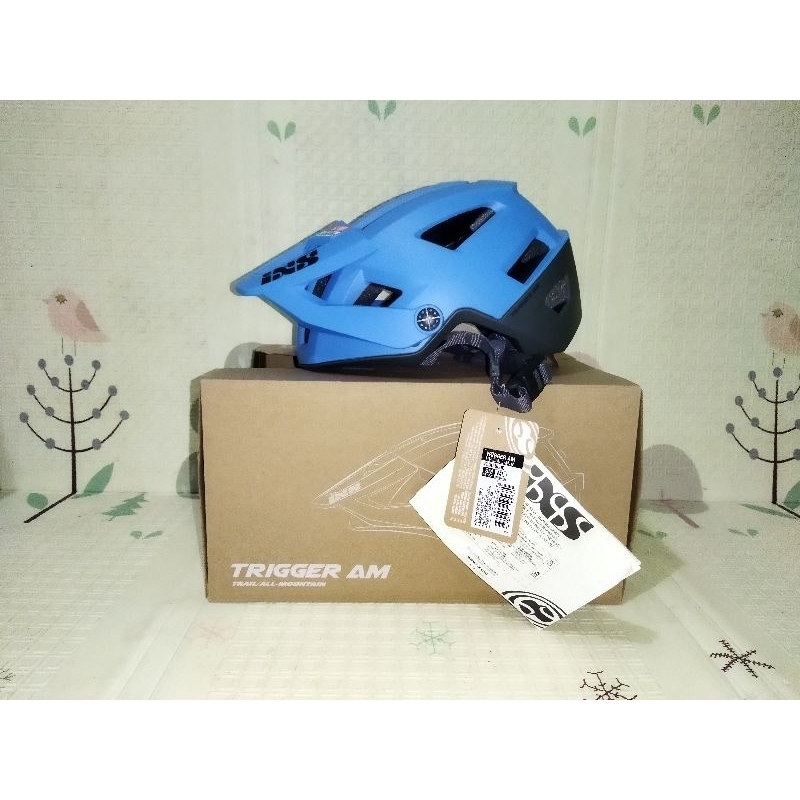 IXS Trigger AM Biru Blue Helm Half Face Sepeda Helmet halfface enduro trail all mountain not fox spe