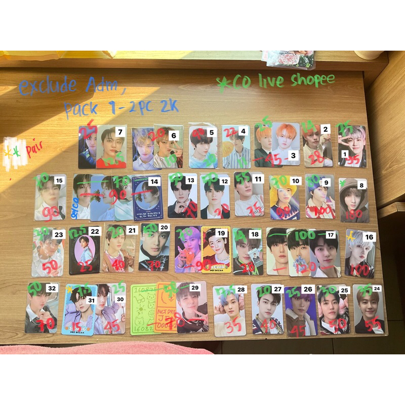 Photocard PC NCT DREAM OFFICIAL MURAH jeno jaemin jisung mark candy beatbox photoset dicon kihno pin